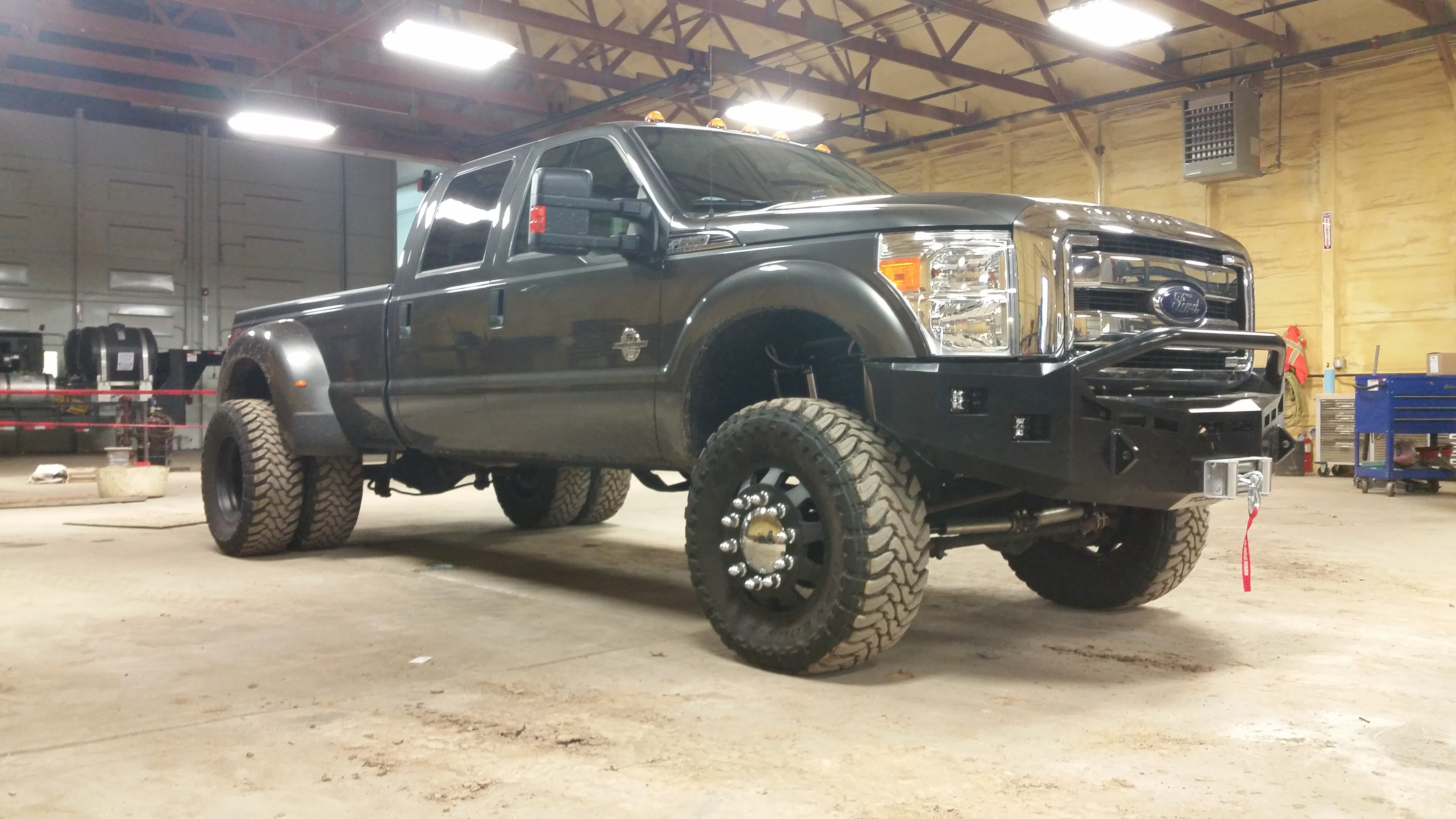 Lifted 2015 Ford Dually.